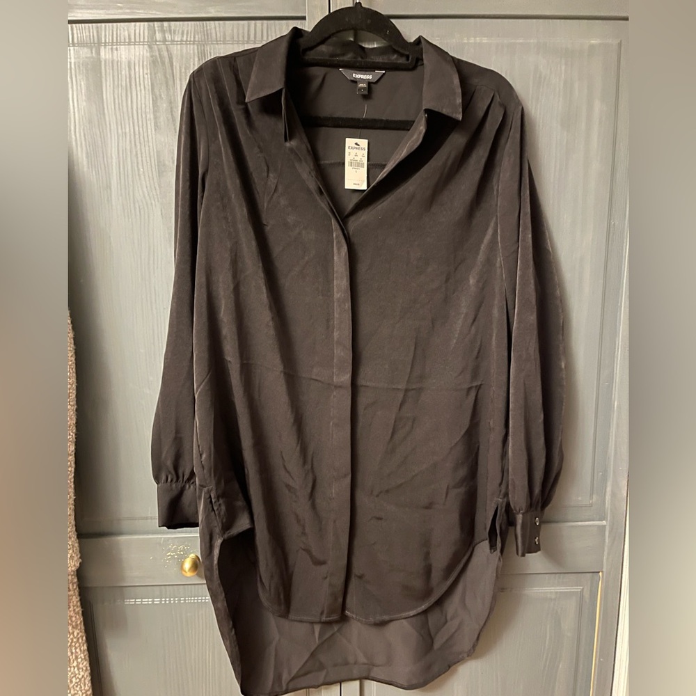 Express Charcoal Button-Up Shirt